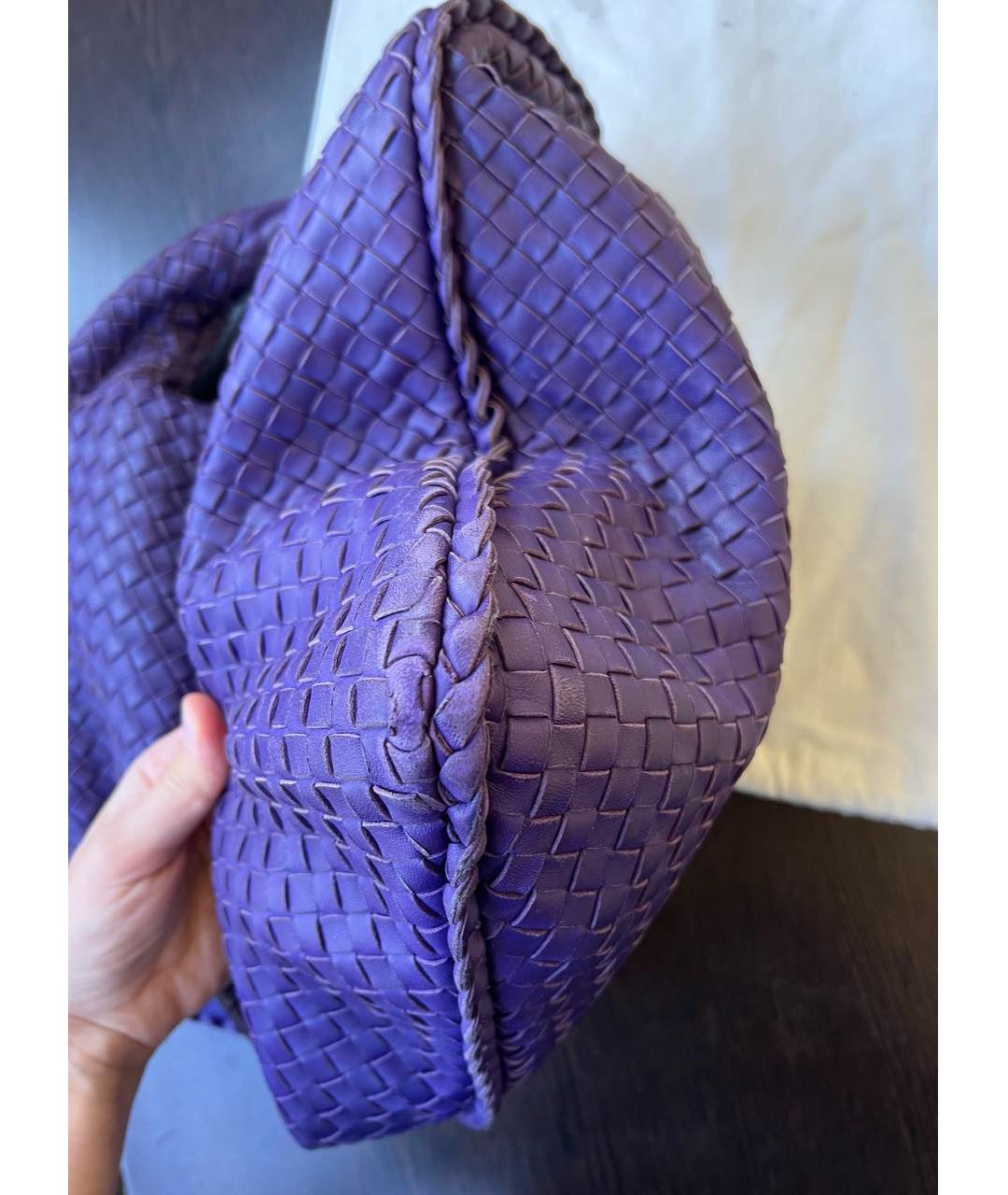 BOTTEGA VENETA Фиолетовая кожаная сумка с короткими ручками, фото 5