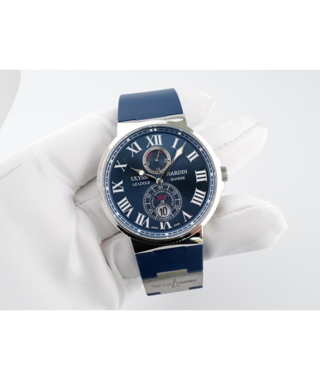 Ulysse Nardin Синие металлические часы, фото 2