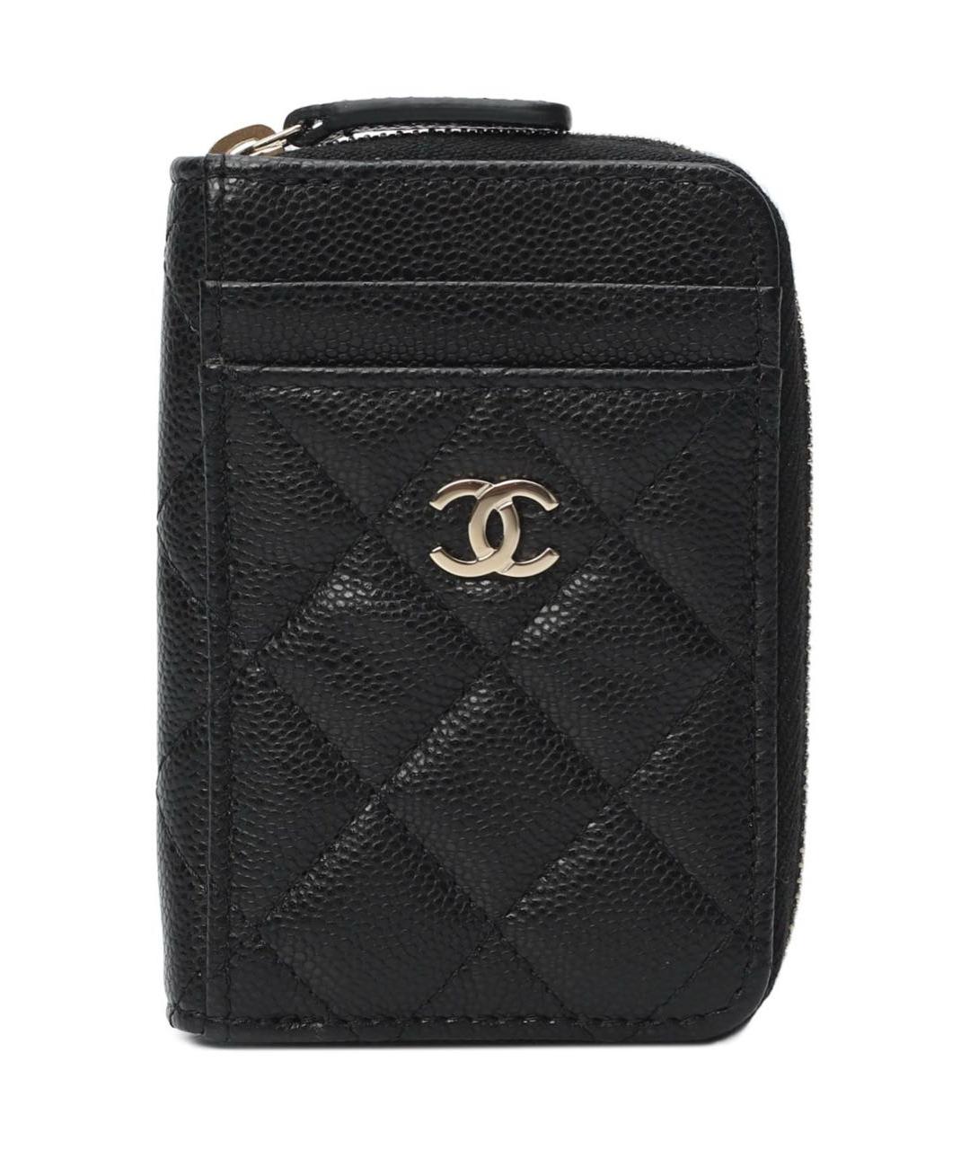 CHANEL Черный кожаный кошелек, фото 1