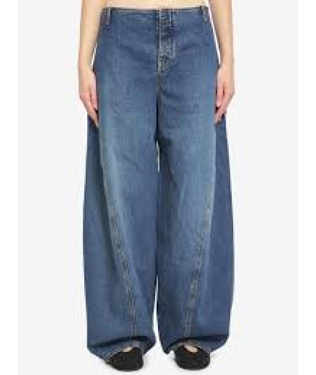 ALAIA Синие хлопковые прямые джинсы, фото 5