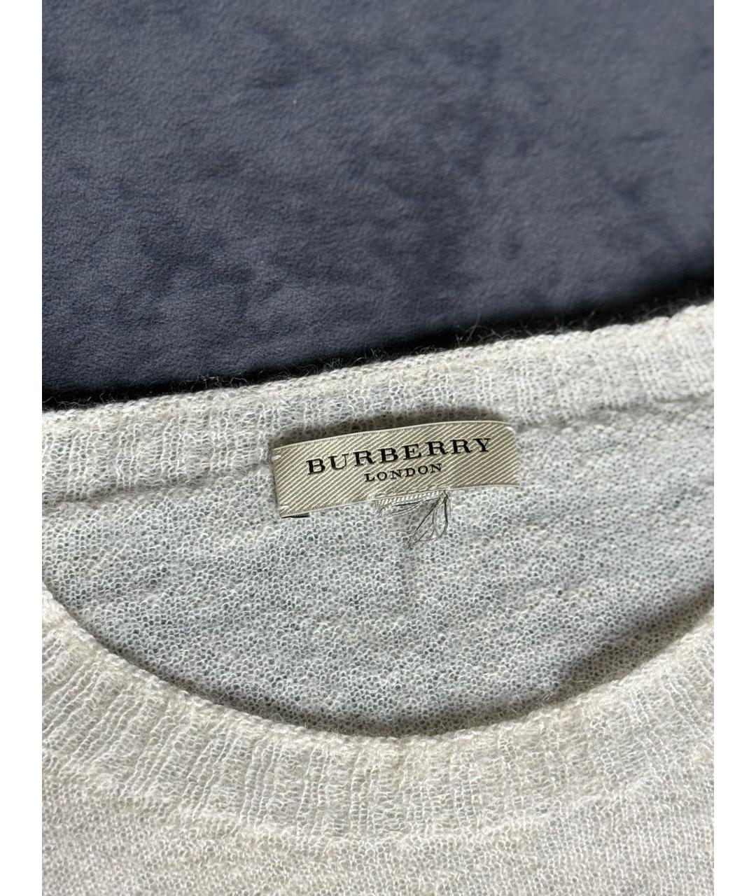 BURBERRY Белый хлопковый джемпер / свитер, фото 3