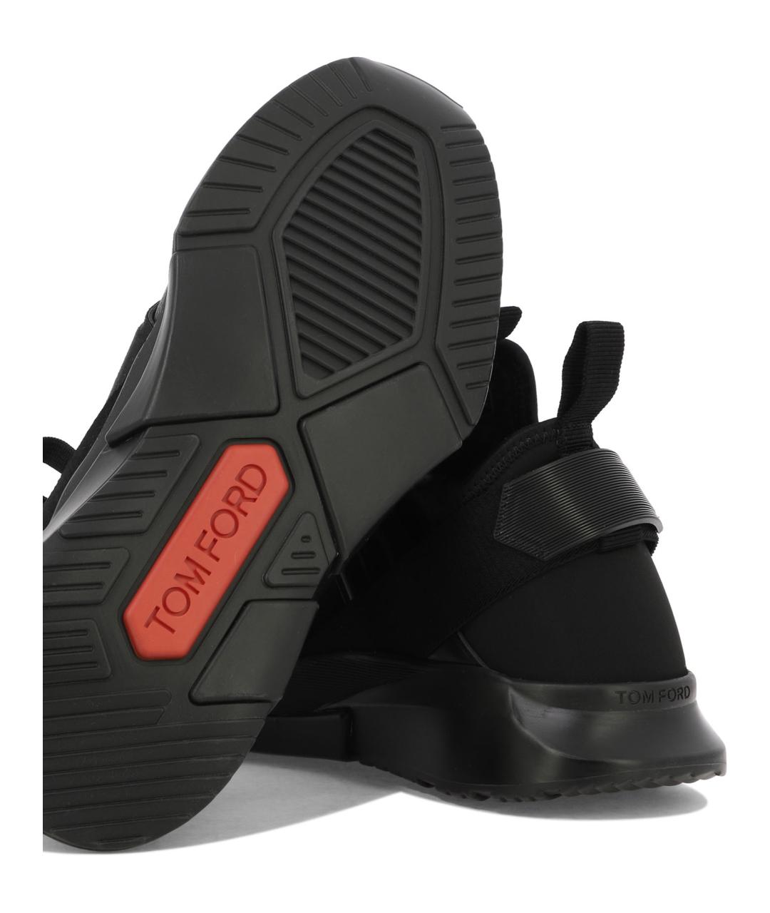 TOM FORD Черные синтетические низкие кроссовки / кеды, фото 5