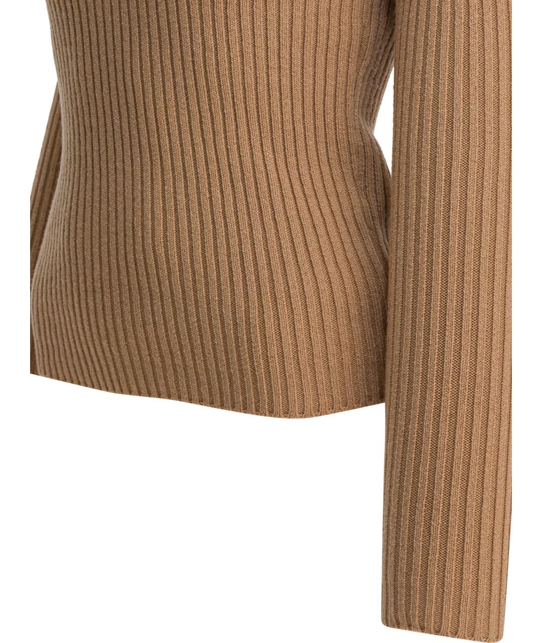 MAX MARA Бежевый шерстяной джемпер / свитер, фото 4