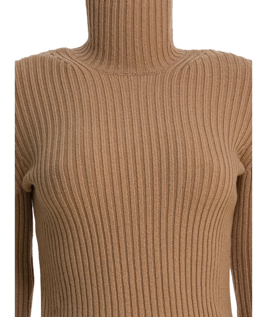 MAX MARA Бежевый шерстяной джемпер / свитер, фото 3