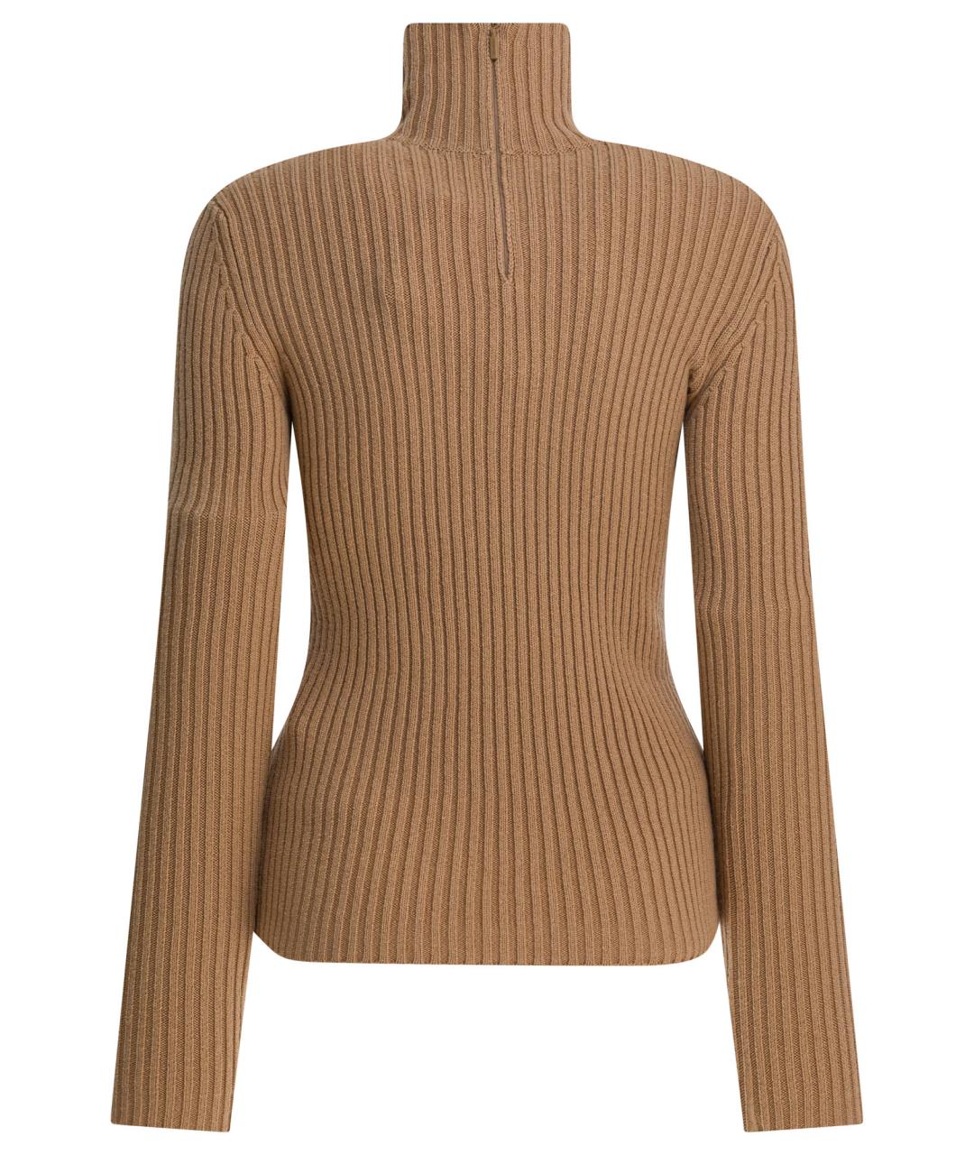 MAX MARA Бежевый шерстяной джемпер / свитер, фото 2