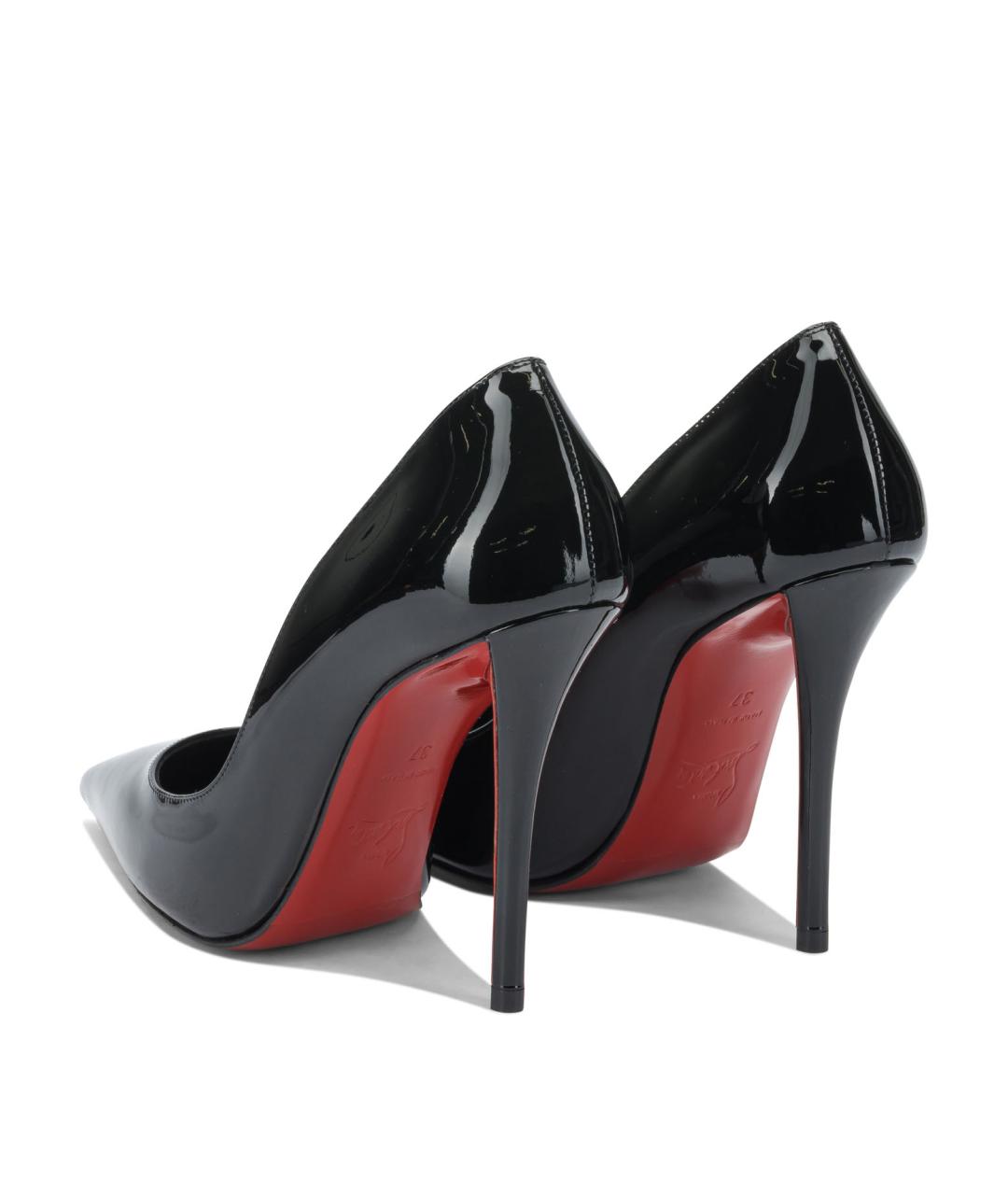 CHRISTIAN LOUBOUTIN Черные туфли из лакированной кожи, фото 4