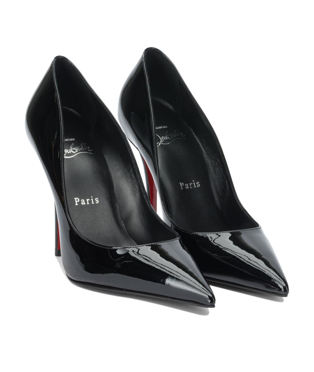 CHRISTIAN LOUBOUTIN Черные туфли из лакированной кожи, фото 2