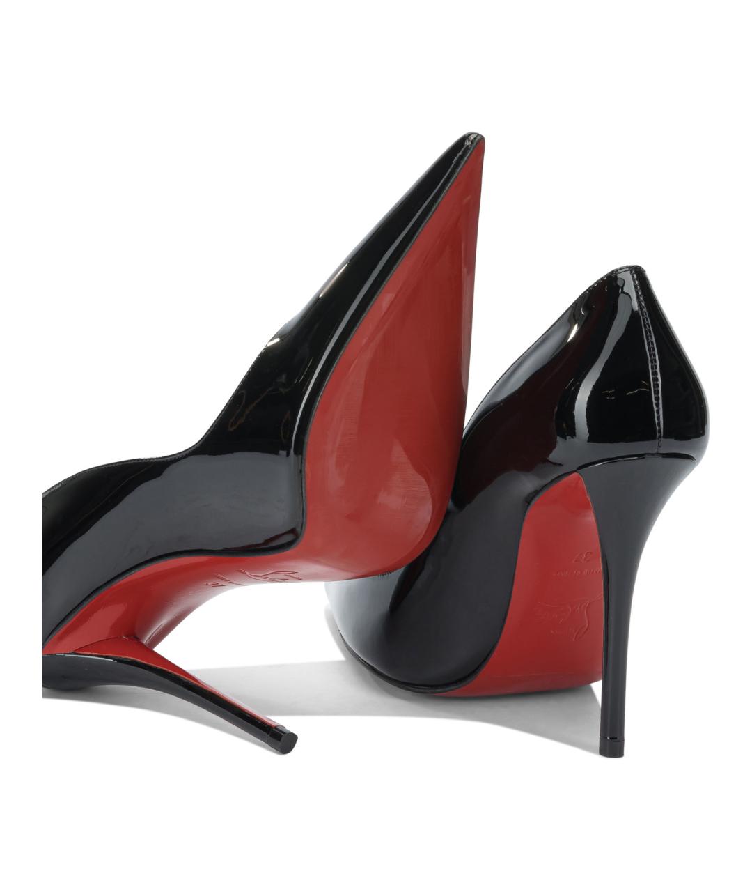 CHRISTIAN LOUBOUTIN Черные туфли из лакированной кожи, фото 5
