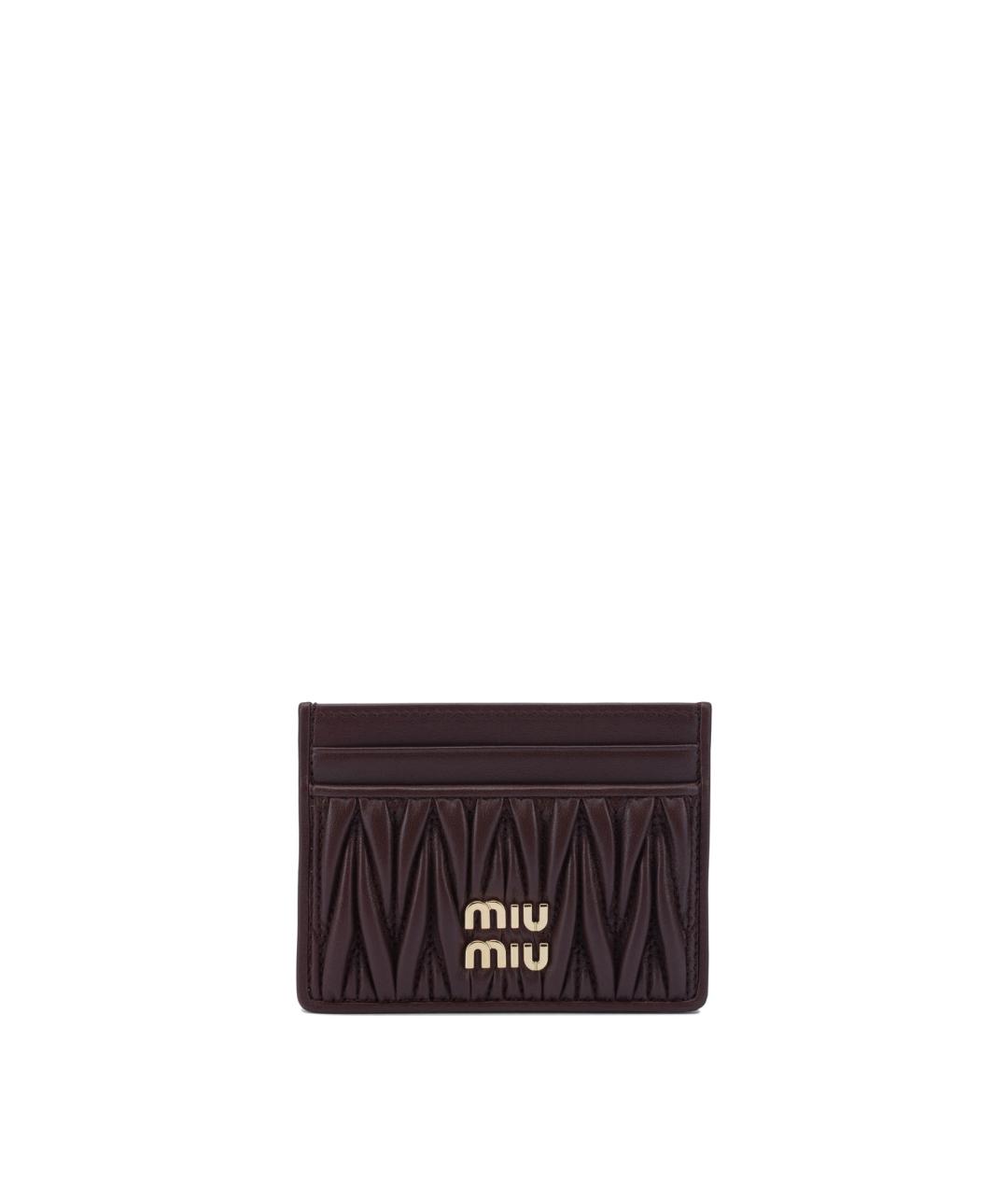 MIU MIU Бордовый кожаный кошелек, фото 1