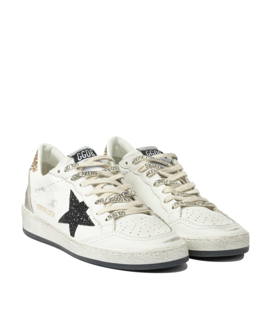 GOLDEN GOOSE DELUXE BRAND Белые кожаные кроссовки, фото 2
