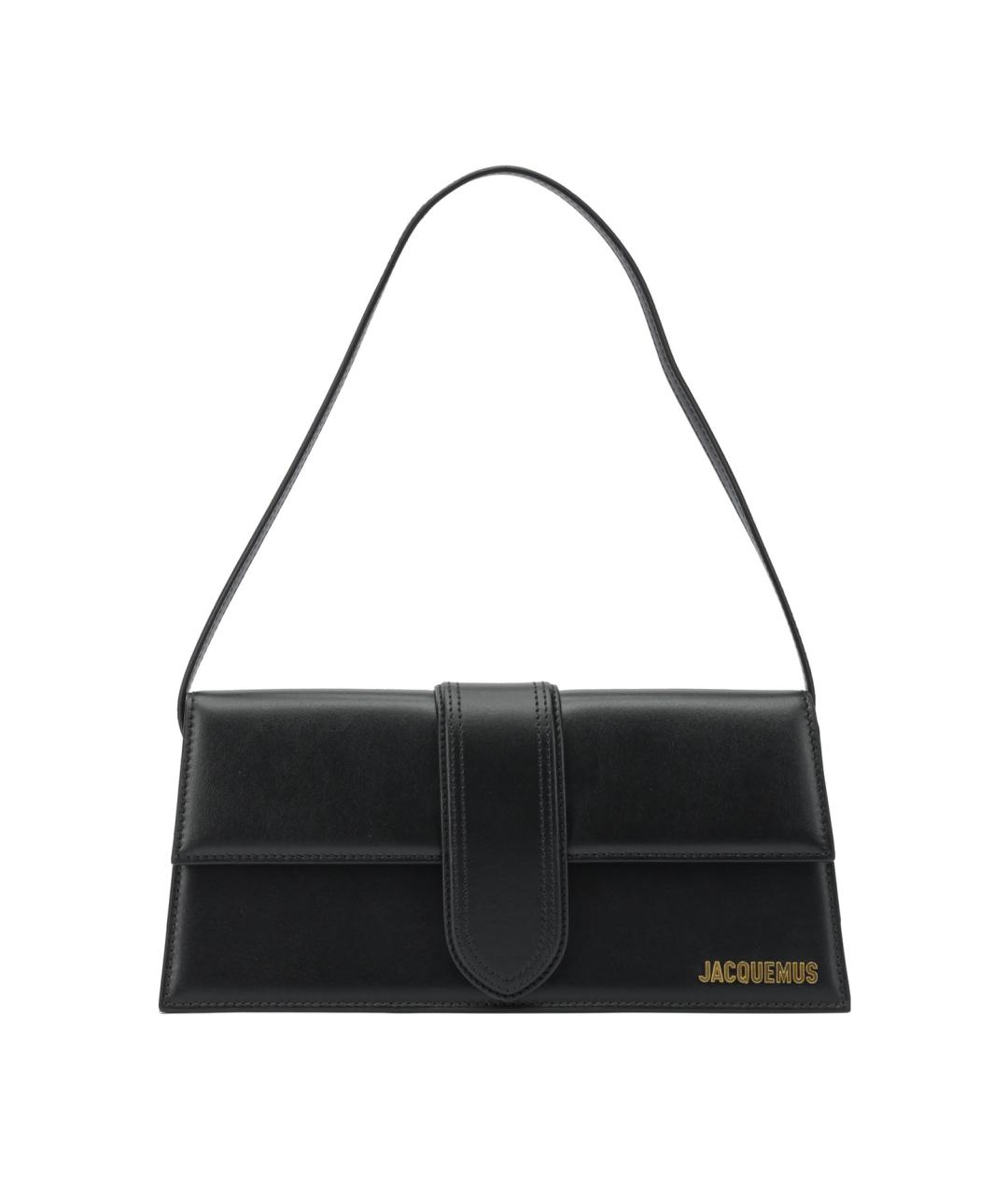 JACQUEMUS Черная кожаная сумка через плечо, фото 1
