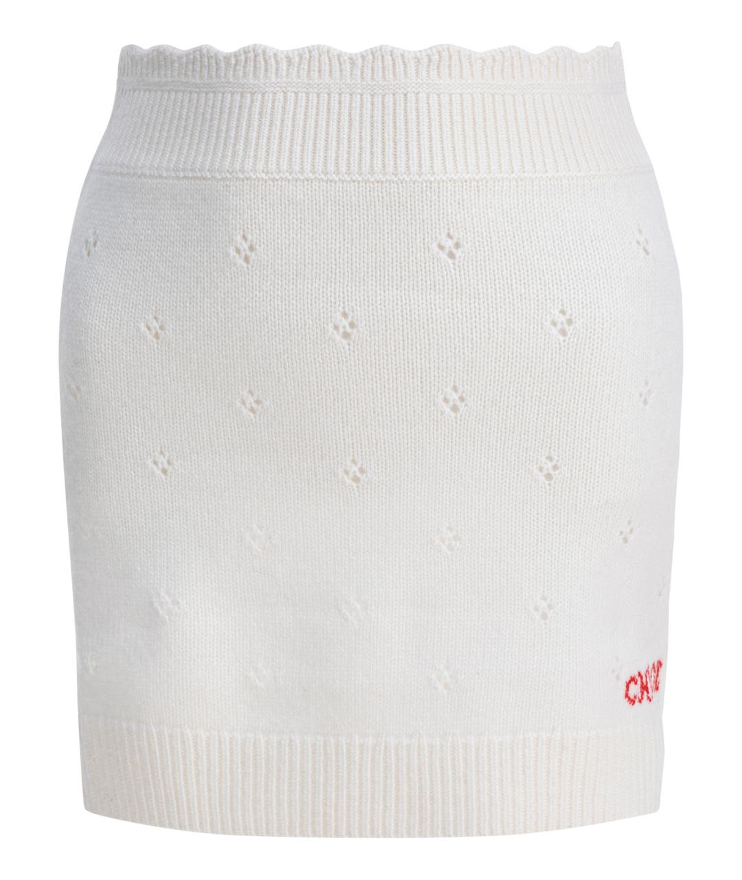 CHLOE Белая шерстяная юбка мини, фото 1