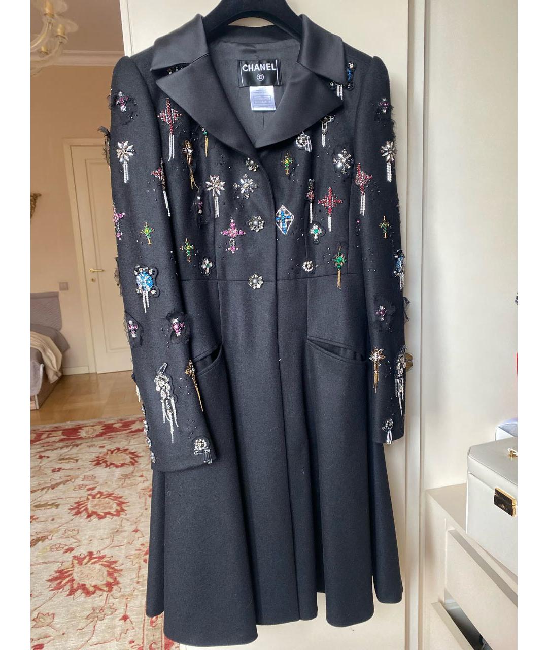 CHANEL Черное кашемировое пальто, фото 9