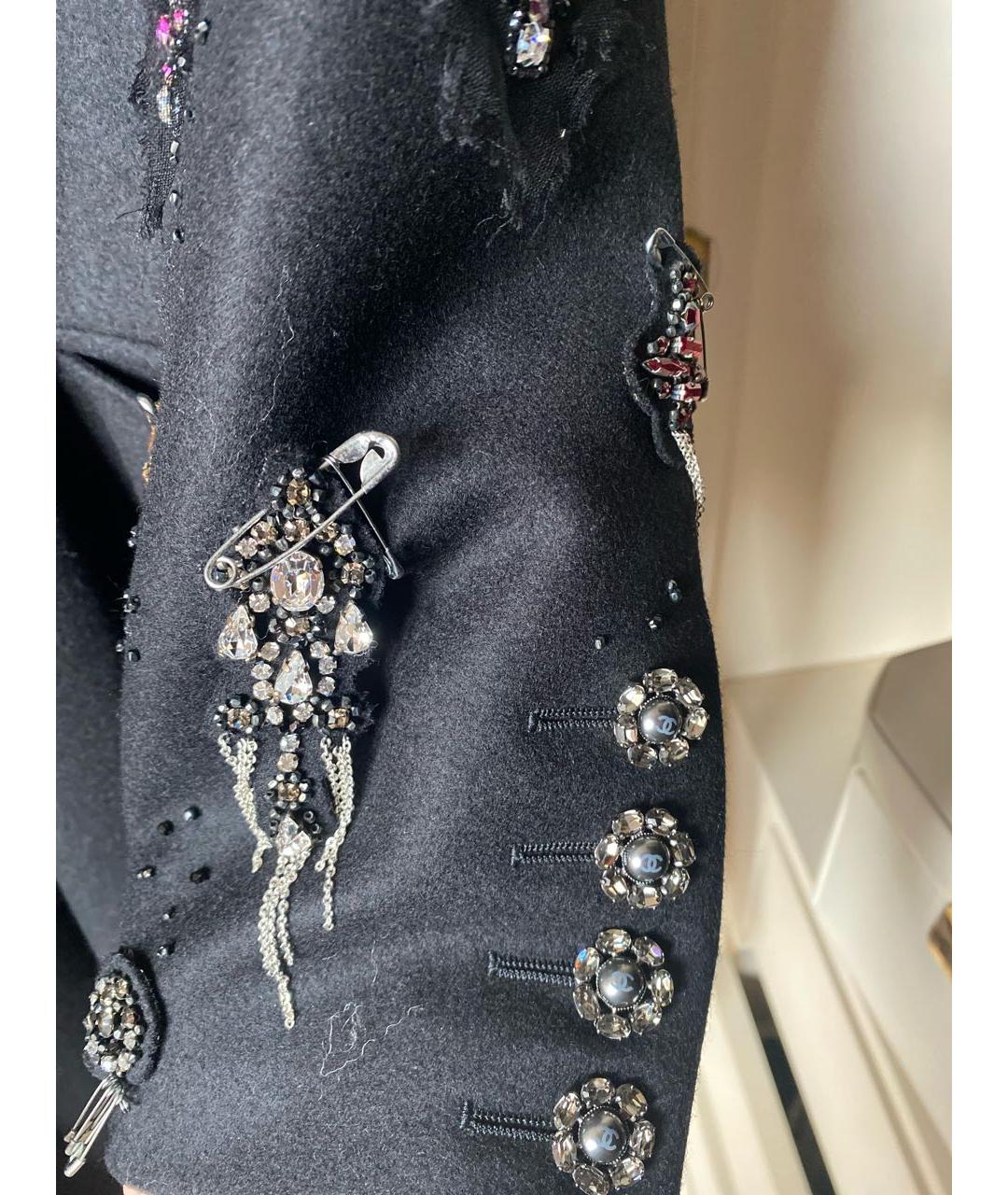 CHANEL Черное кашемировое пальто, фото 8