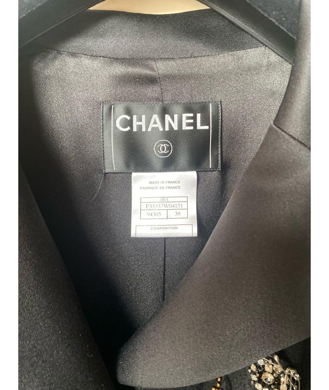 CHANEL Черное кашемировое пальто, фото 3