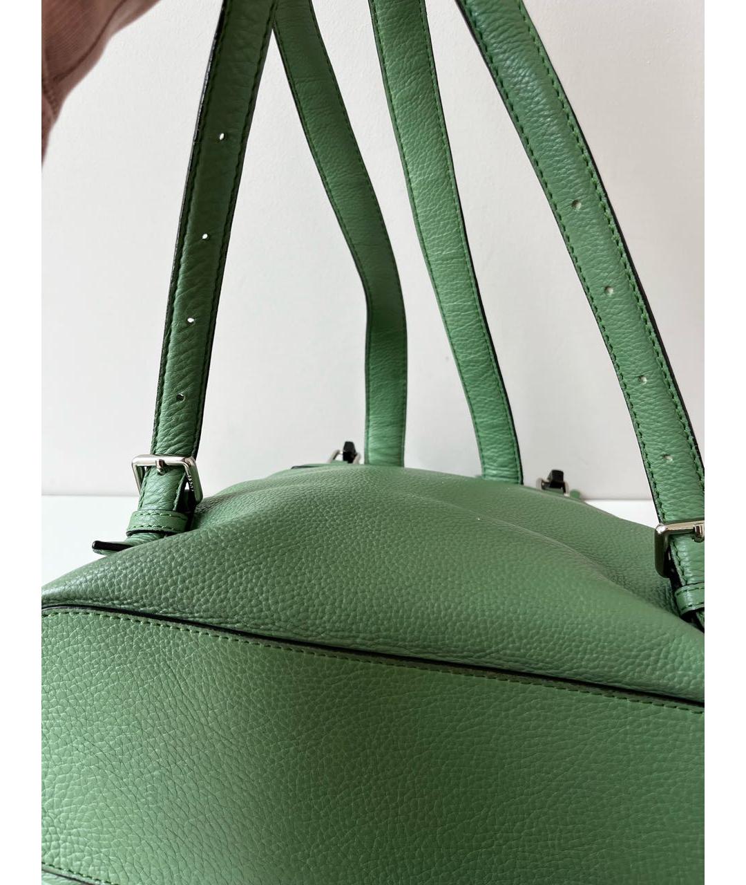 GUCCI Зеленый кожаный рюкзак, фото 6