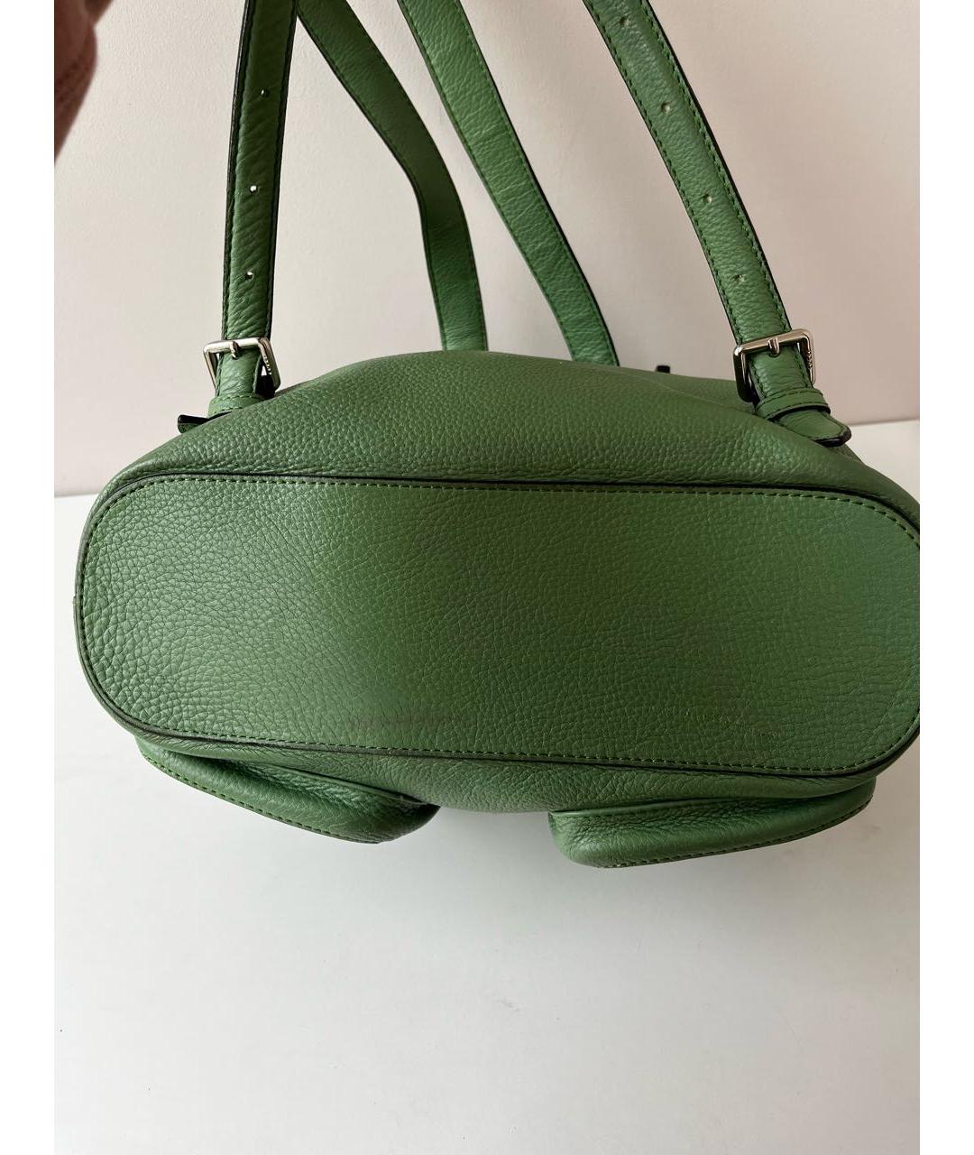 GUCCI Зеленый кожаный рюкзак, фото 7