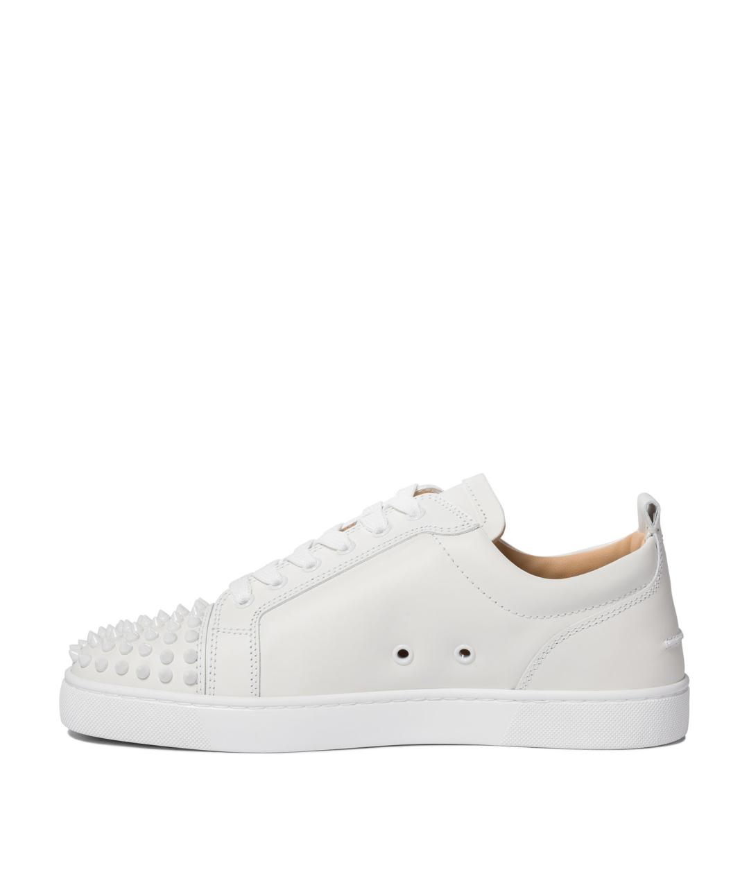 CHRISTIAN LOUBOUTIN Белые кожаные низкие кроссовки / кеды, фото 3