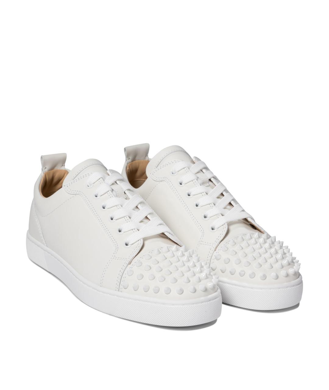 CHRISTIAN LOUBOUTIN Белые кожаные низкие кроссовки / кеды, фото 2