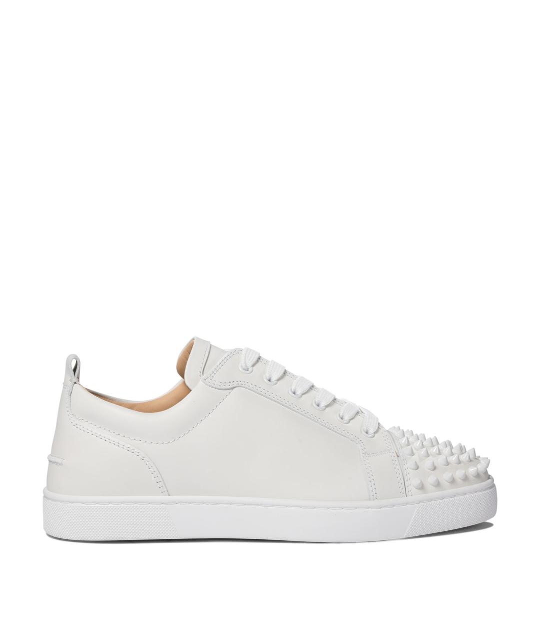 CHRISTIAN LOUBOUTIN Белые кожаные низкие кроссовки / кеды, фото 1