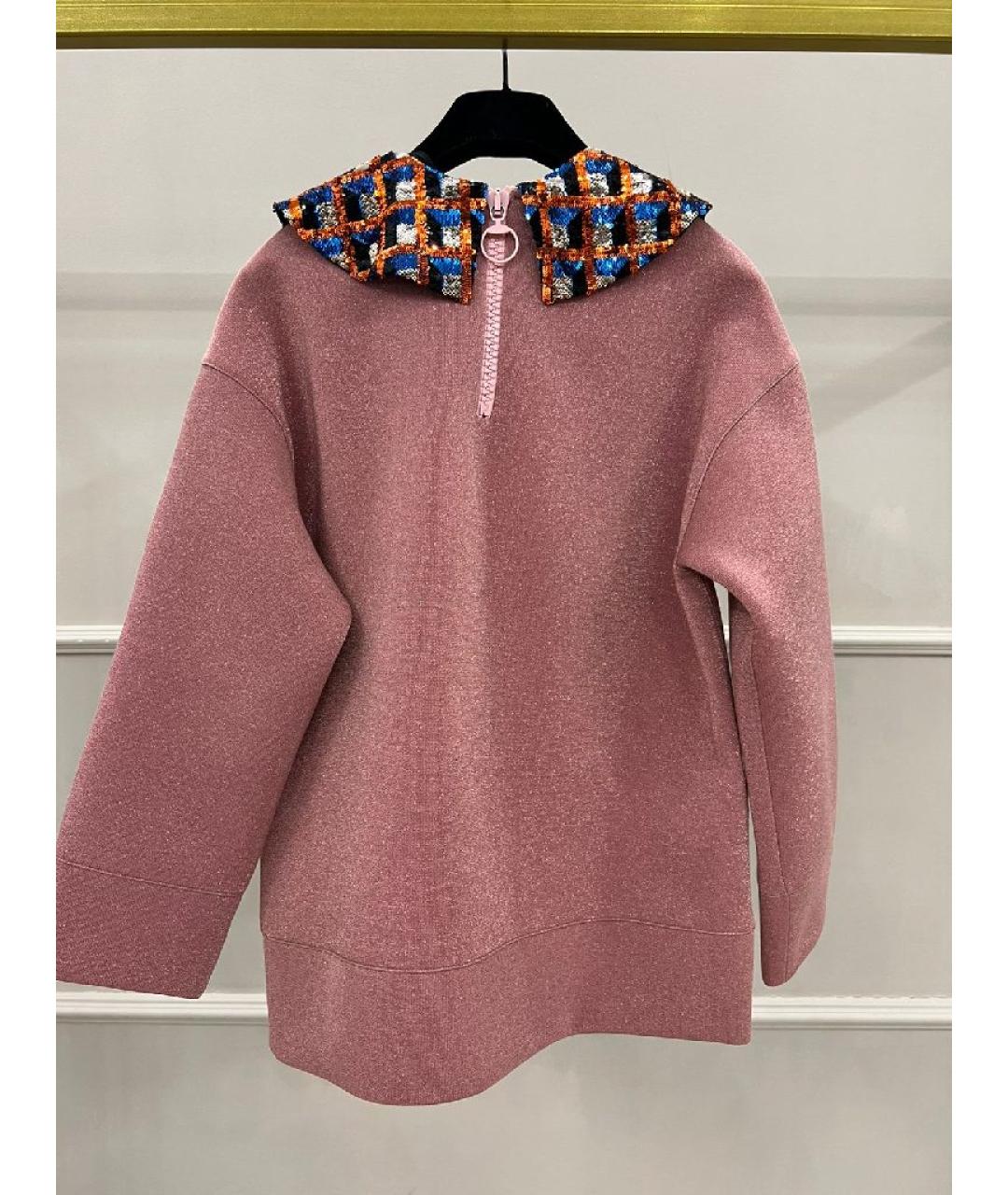 GUCCI Розовый полиэстеровый джемпер / свитер, фото 2