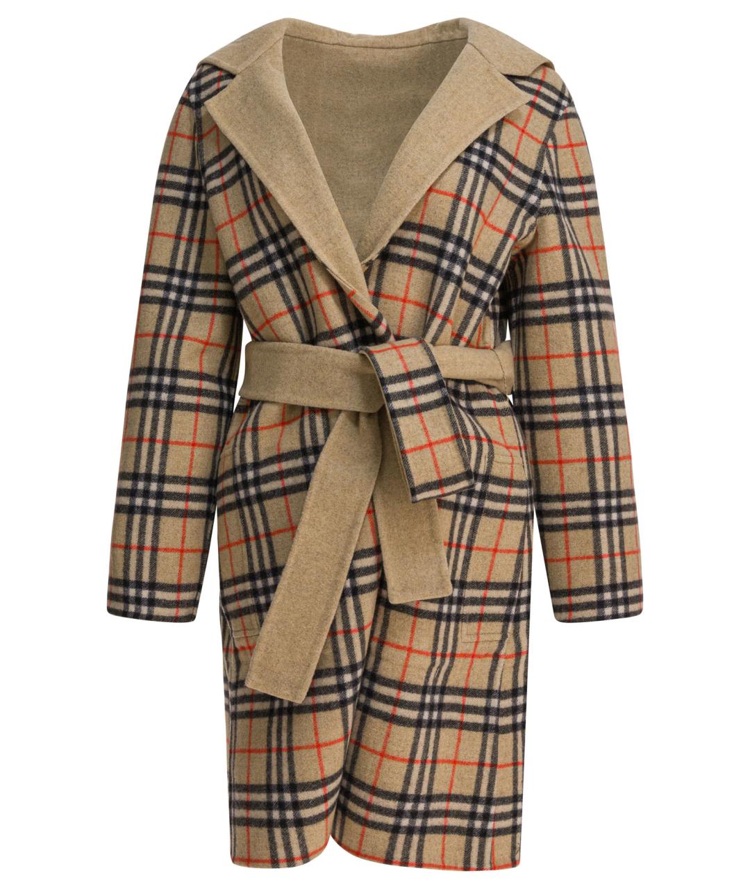 BURBERRY Бежевое шерстяное пальто, фото 2