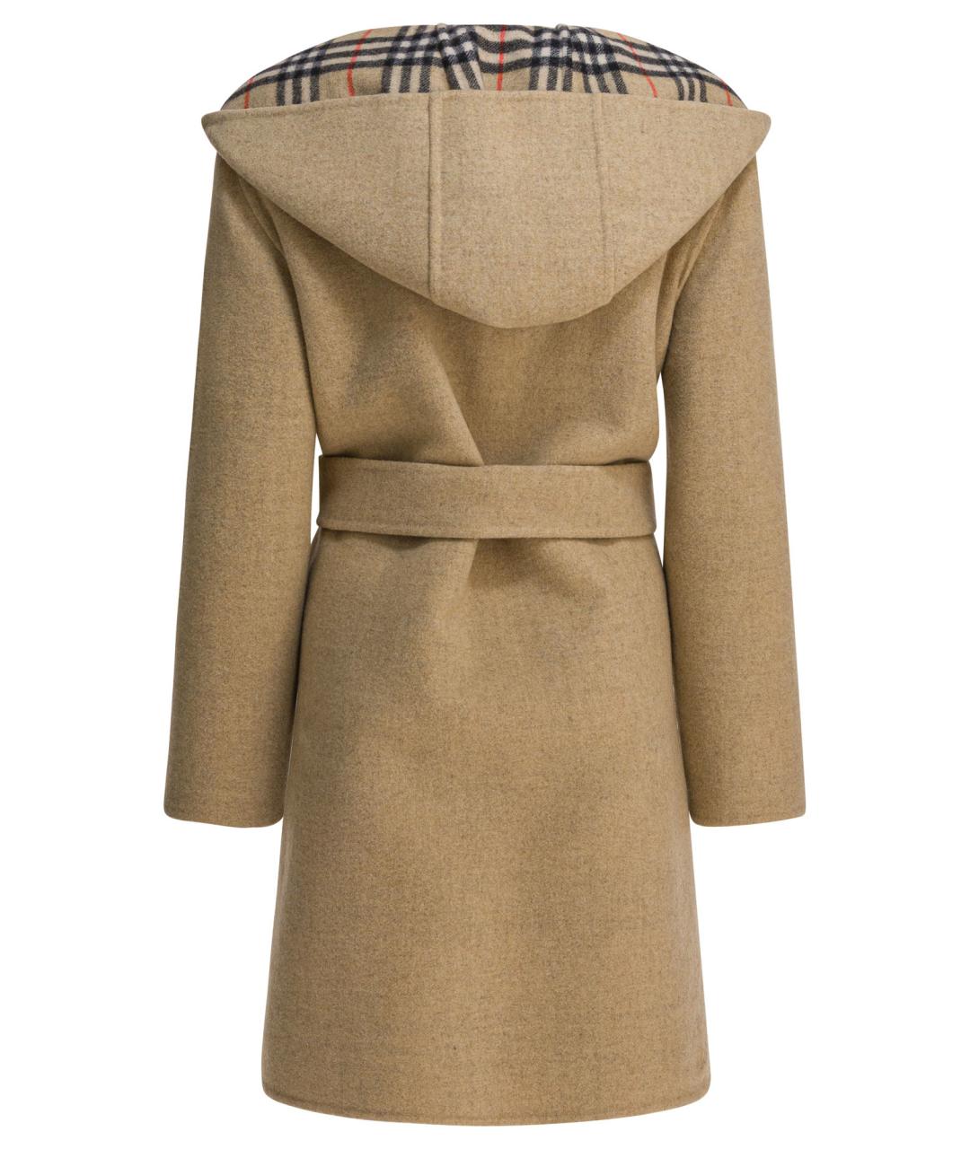 BURBERRY Бежевое шерстяное пальто, фото 3