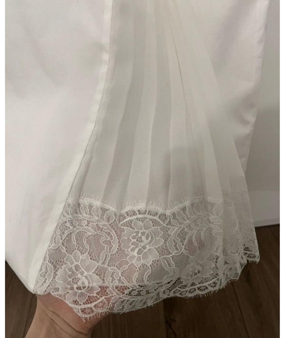 ERMANNO SCERVINO Белая хлопковая юбка мини, фото 2