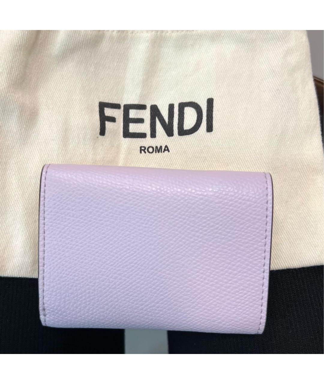 FENDI Фиолетовый кожаный кошелек, фото 3