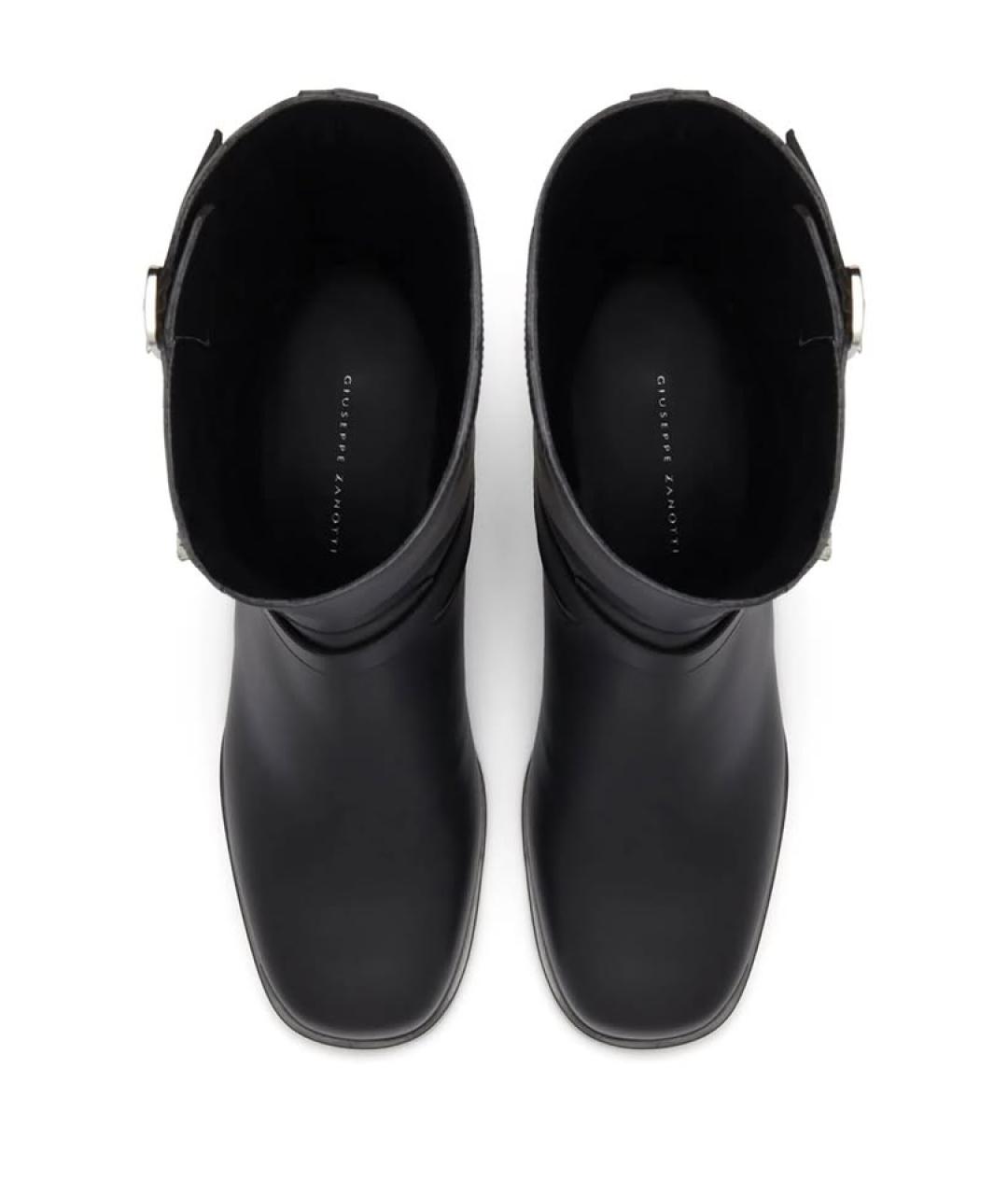 GIUSEPPE ZANOTTI DESIGN Черные кожаные ботинки, фото 4