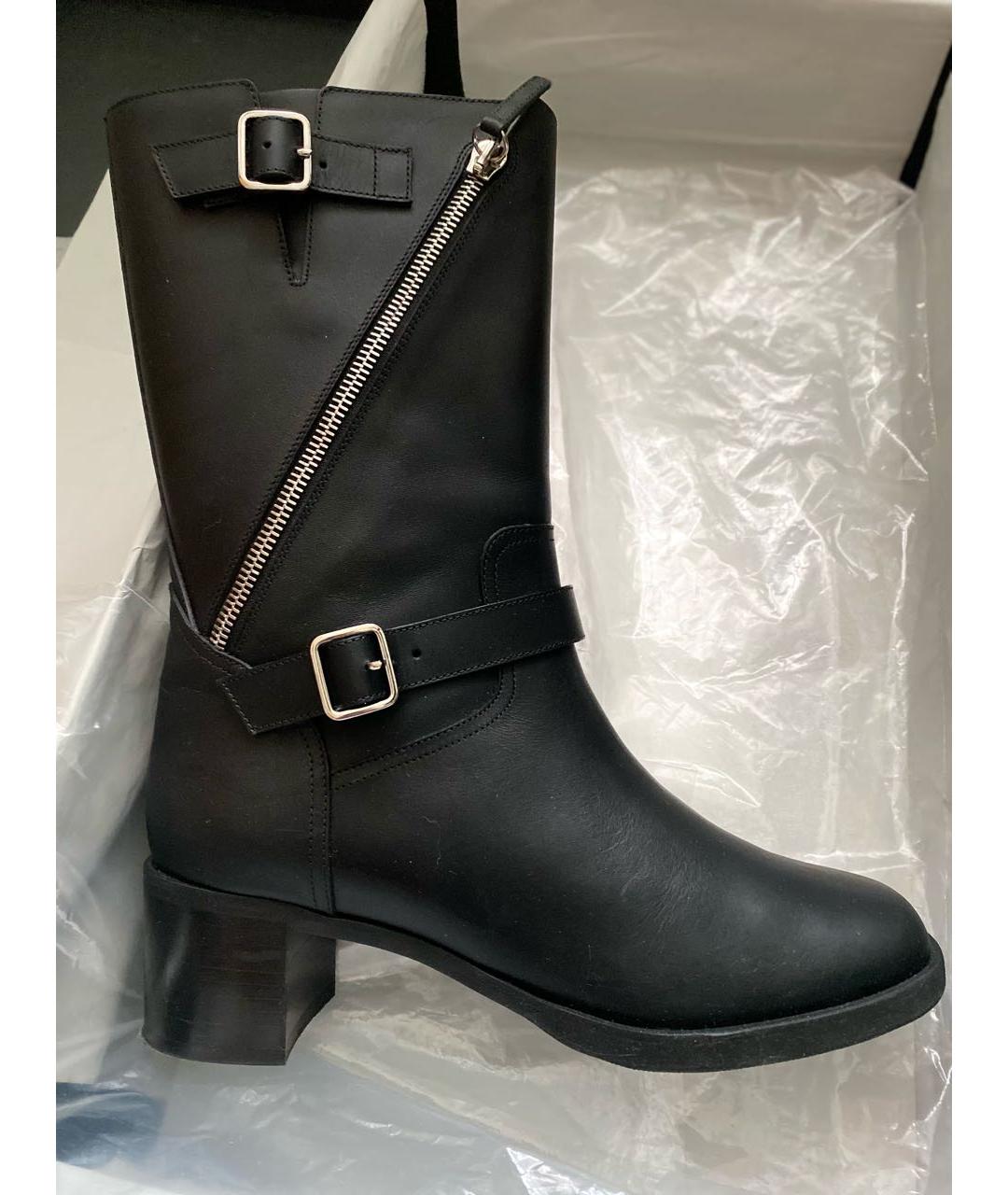 GIUSEPPE ZANOTTI DESIGN Черные кожаные ботинки, фото 4