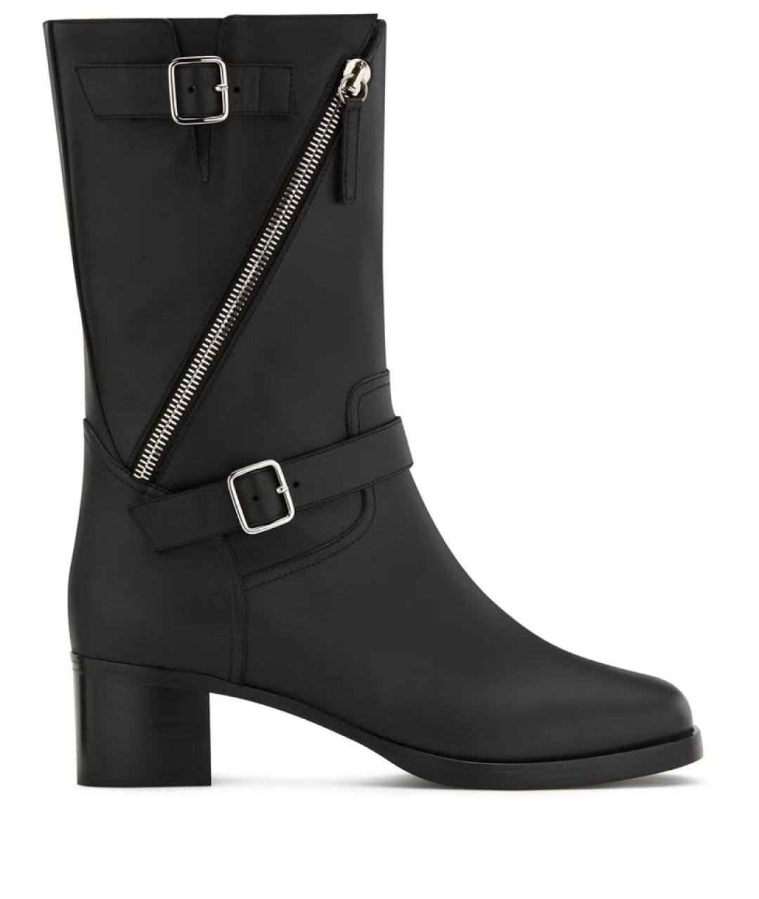 GIUSEPPE ZANOTTI DESIGN Черные кожаные ботинки, фото 1