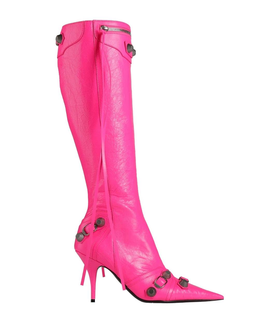 BALENCIAGA Розовые кожаные сапоги, фото 1