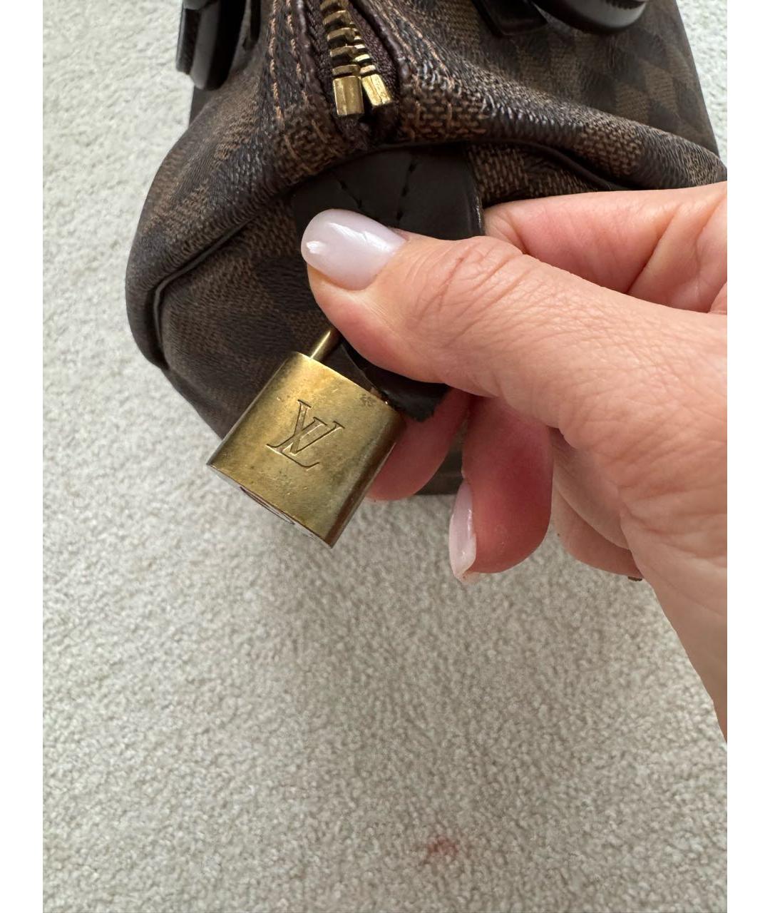 LOUIS VUITTON Коричневая сумка с короткими ручками, фото 5