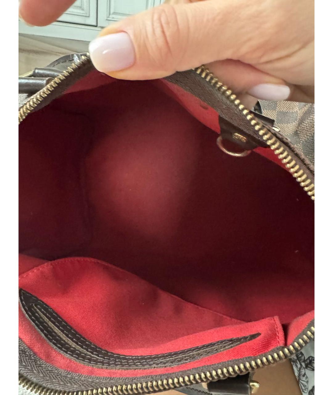 LOUIS VUITTON Коричневая сумка с короткими ручками, фото 4
