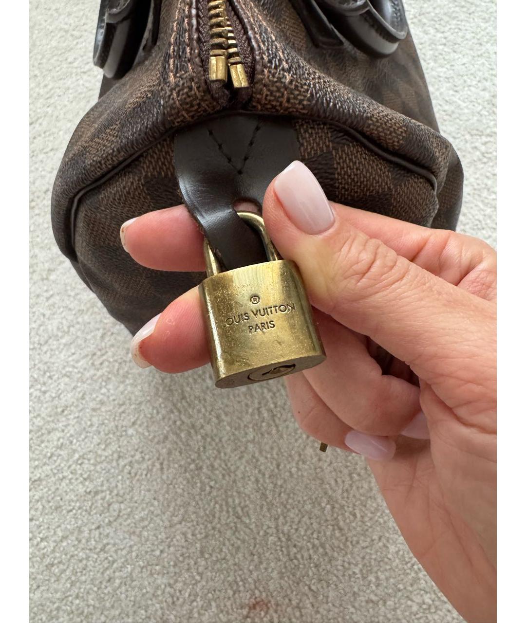 LOUIS VUITTON Коричневая сумка с короткими ручками, фото 6