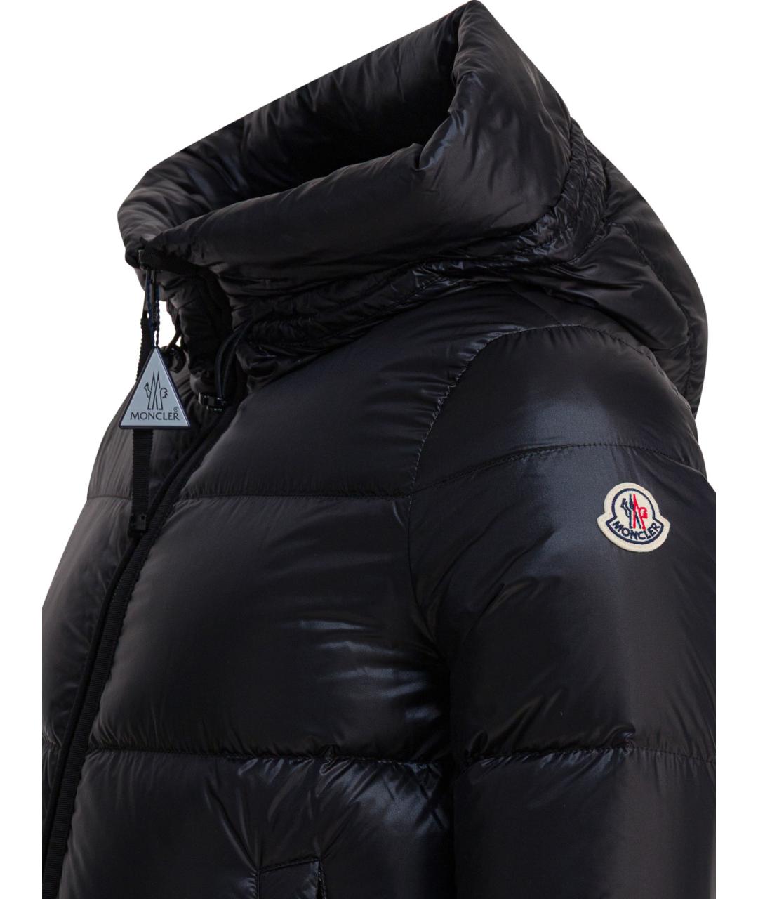 MONCLER Черный полиамидовый пуховик, фото 4
