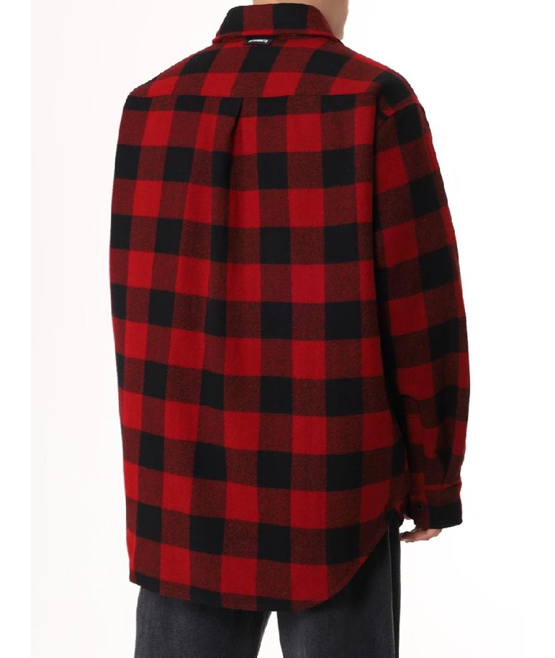 VETEMENTS Красная шерстяная кэжуал рубашка, фото 6