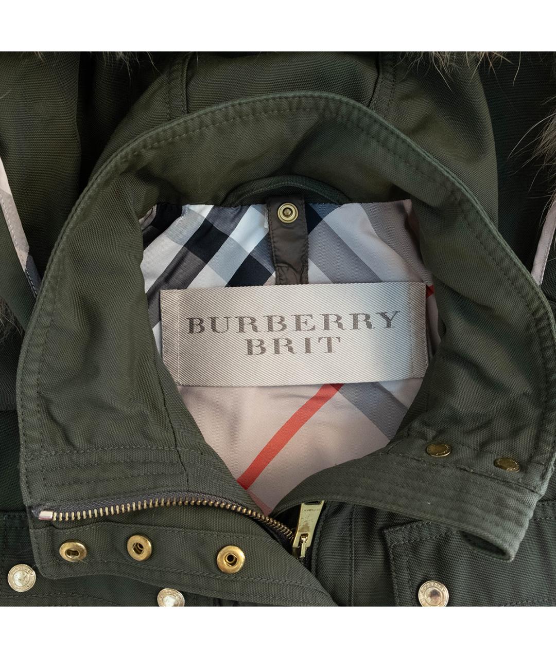 BURBERRY Хаки хлопковая куртка, фото 3