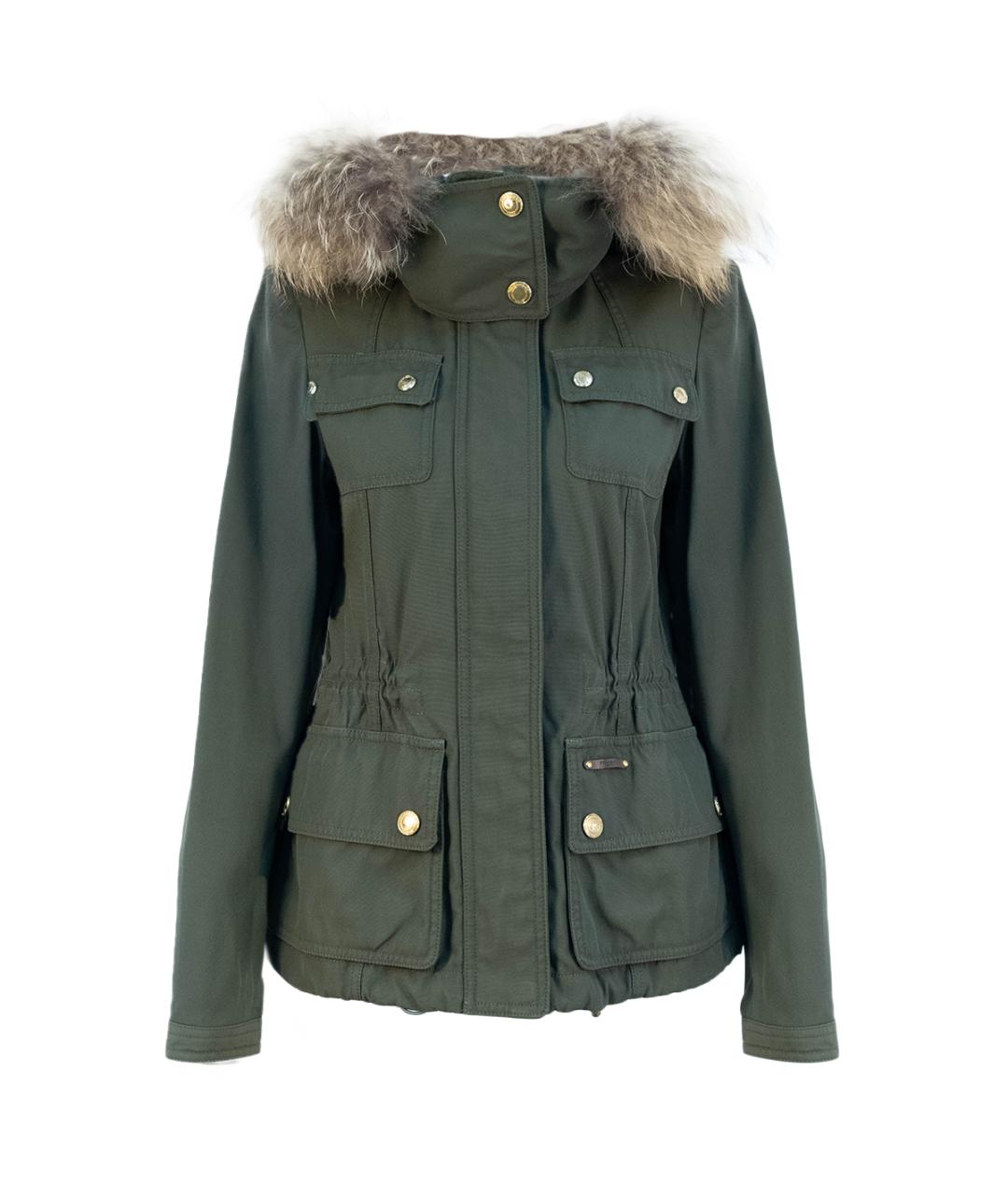 BURBERRY Хаки хлопковая куртка, фото 1