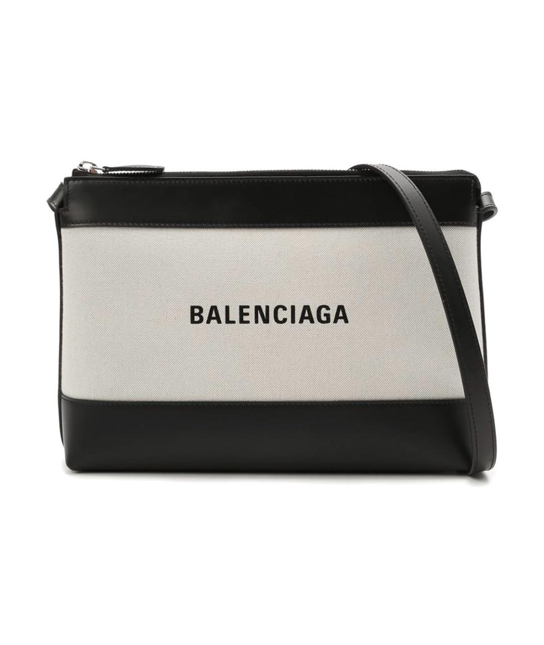 BALENCIAGA Бежевая тканевая сумка через плечо, фото 1