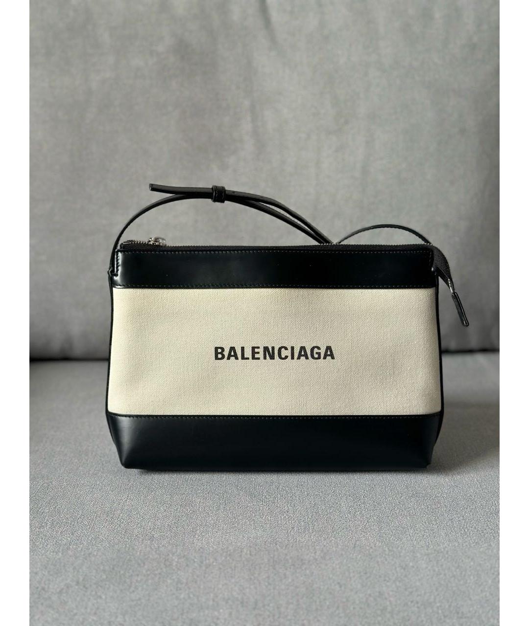 BALENCIAGA Бежевая тканевая сумка через плечо, фото 3