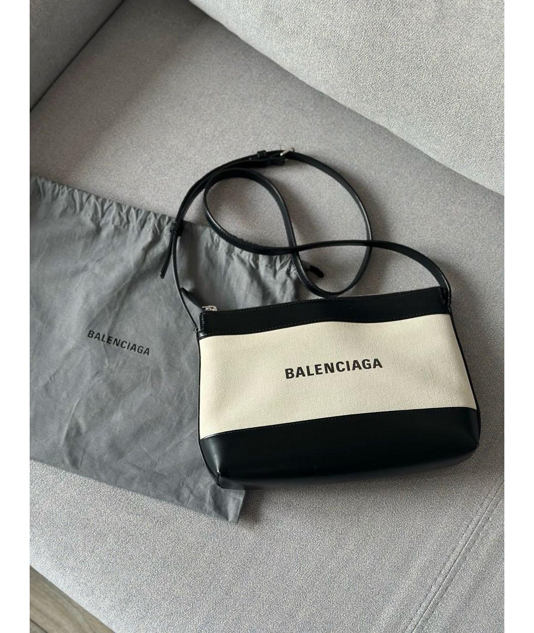 BALENCIAGA Бежевая тканевая сумка через плечо, фото 2