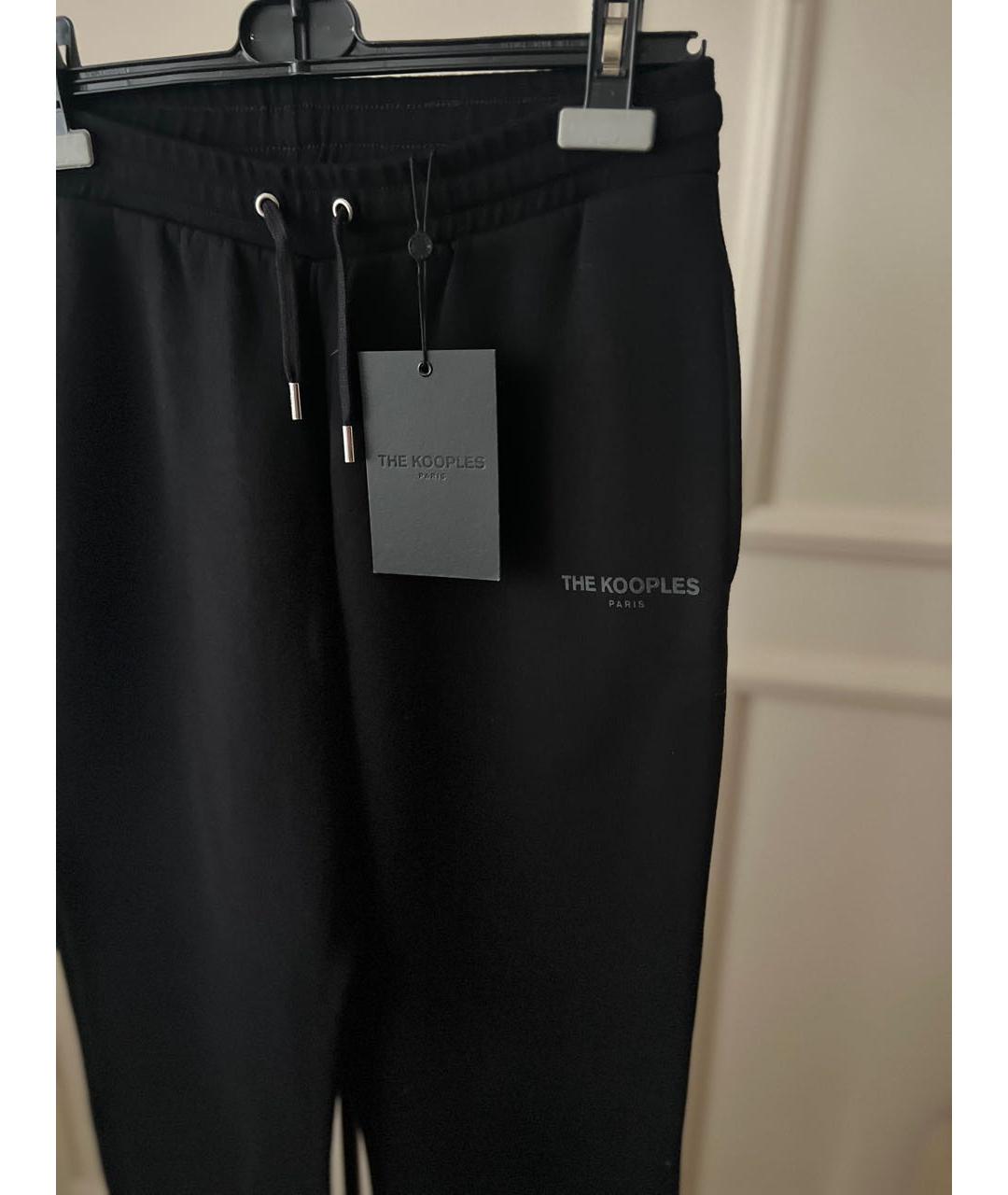 THE KOOPLES Черные хлопковые прямые брюки, фото 5