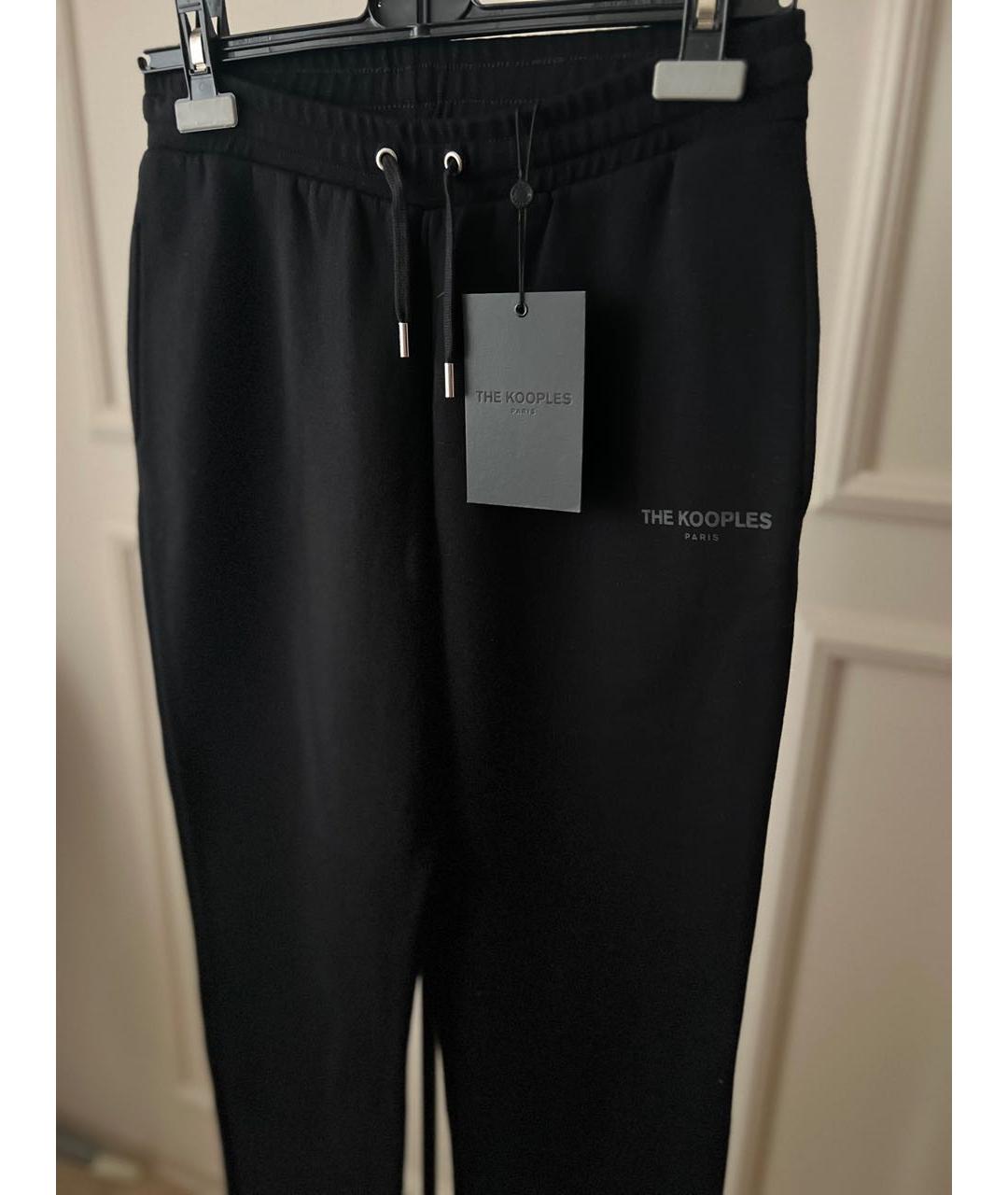 THE KOOPLES Черные хлопковые прямые брюки, фото 7