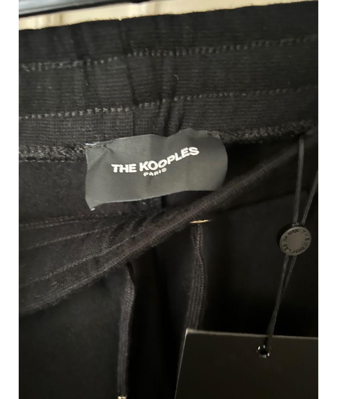 THE KOOPLES Черные хлопковые прямые брюки, фото 6