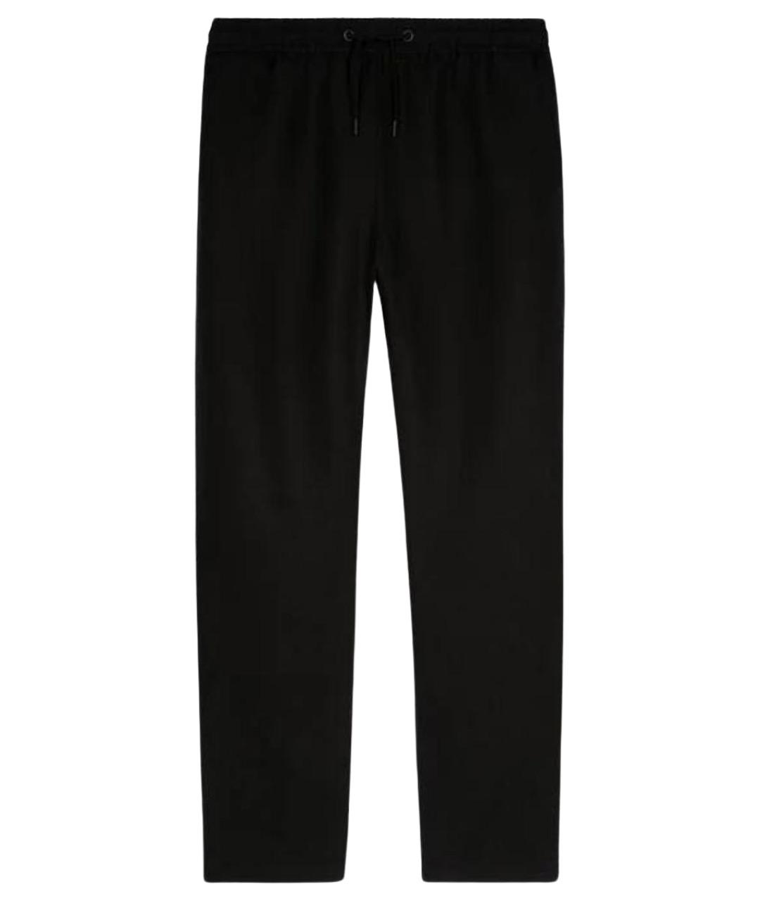 THE KOOPLES Черные хлопковые прямые брюки, фото 1