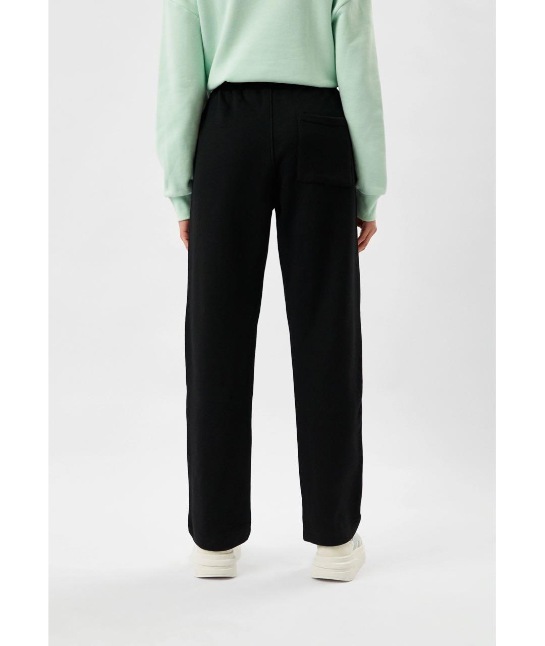 THE KOOPLES Черные хлопковые прямые брюки, фото 3