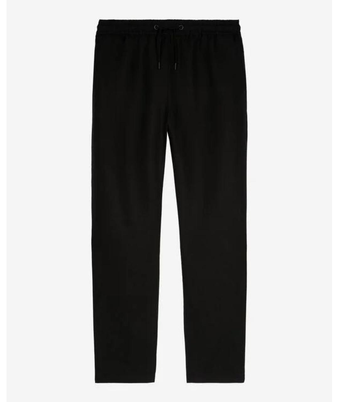 THE KOOPLES Черные хлопковые прямые брюки, фото 8