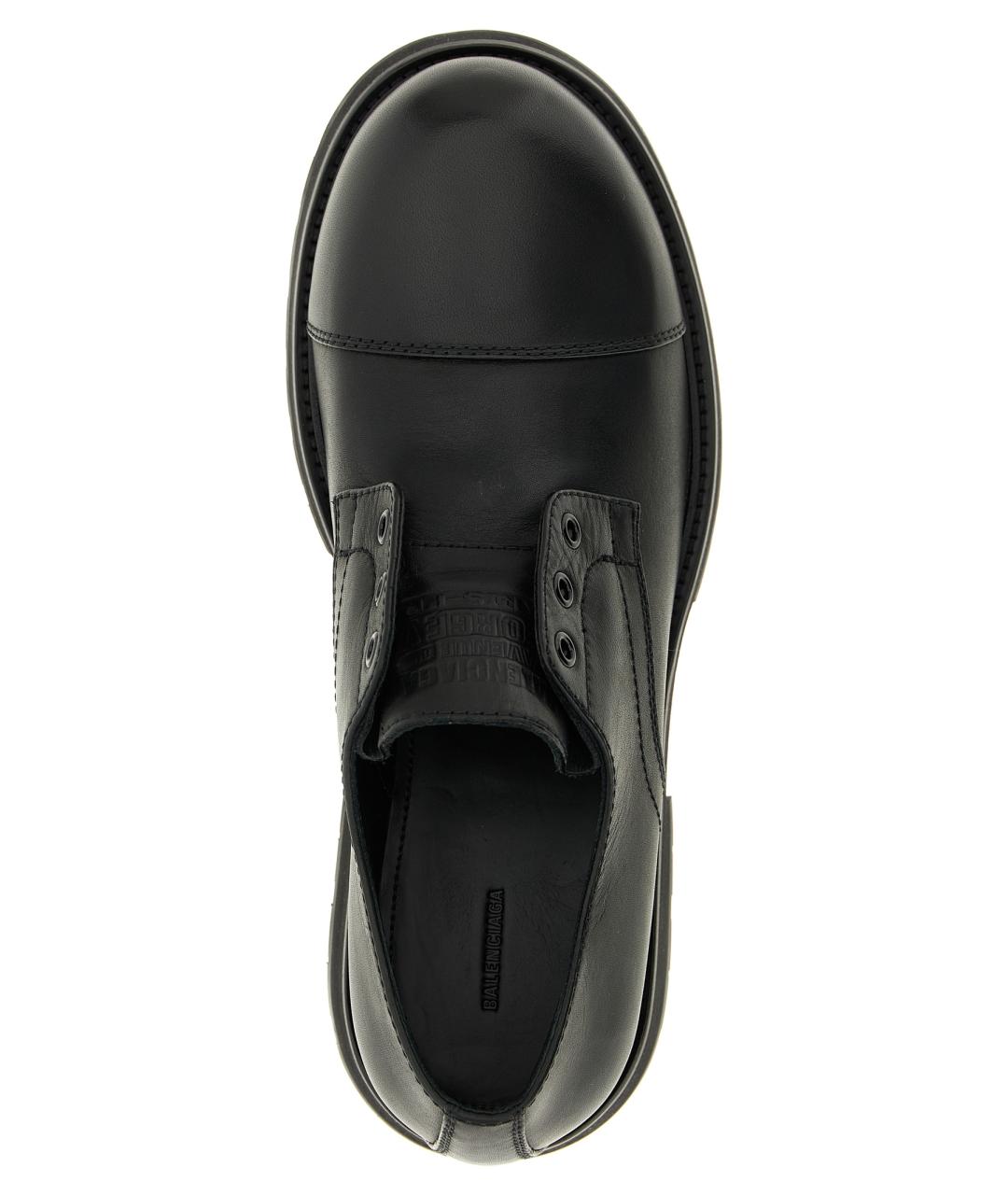 BALENCIAGA Черные кожаные лоферы, фото 4